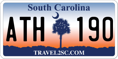 SC license plate ATH190