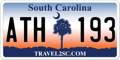 SC license plate ATH193