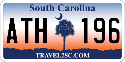 SC license plate ATH196