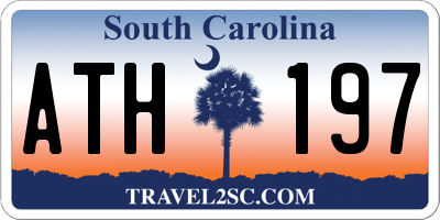 SC license plate ATH197