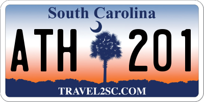 SC license plate ATH201