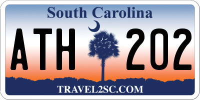 SC license plate ATH202
