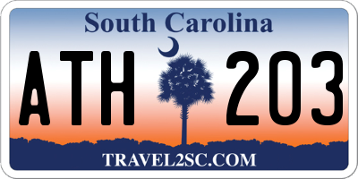 SC license plate ATH203