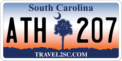 SC license plate ATH207