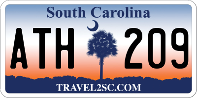 SC license plate ATH209