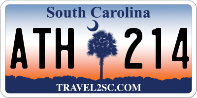 SC license plate ATH214