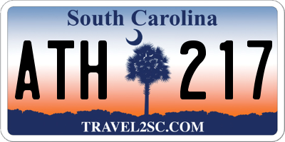 SC license plate ATH217
