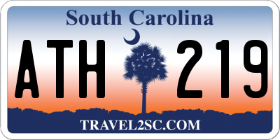 SC license plate ATH219