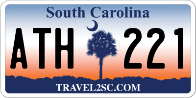 SC license plate ATH221