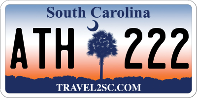 SC license plate ATH222