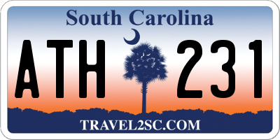 SC license plate ATH231