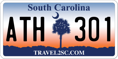 SC license plate ATH301