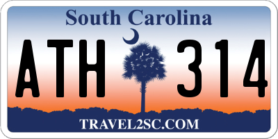 SC license plate ATH314