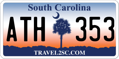 SC license plate ATH353