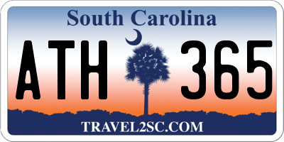 SC license plate ATH365