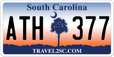 SC license plate ATH377