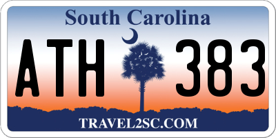 SC license plate ATH383