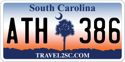 SC license plate ATH386