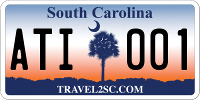 SC license plate ATI001