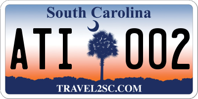 SC license plate ATI002