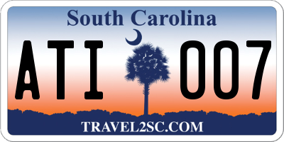SC license plate ATI007
