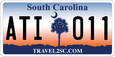 SC license plate ATI011