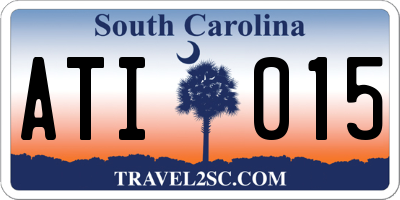 SC license plate ATI015