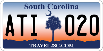 SC license plate ATI020