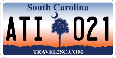 SC license plate ATI021