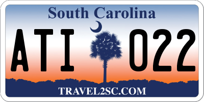 SC license plate ATI022