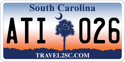 SC license plate ATI026
