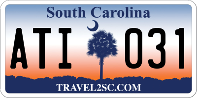 SC license plate ATI031