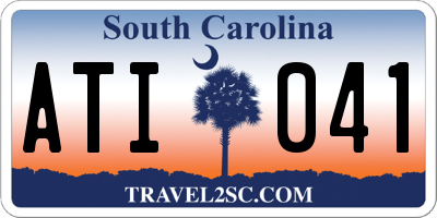 SC license plate ATI041