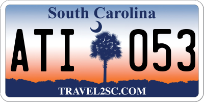 SC license plate ATI053