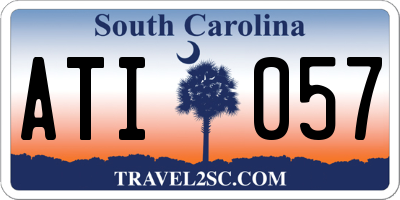 SC license plate ATI057