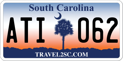SC license plate ATI062