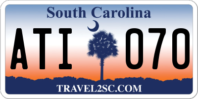 SC license plate ATI070