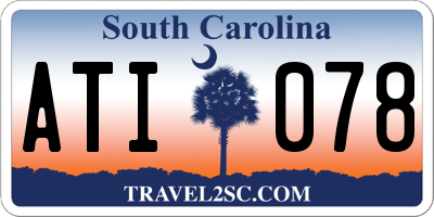 SC license plate ATI078