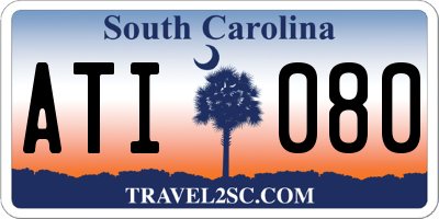 SC license plate ATI080