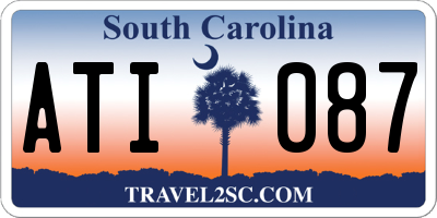 SC license plate ATI087