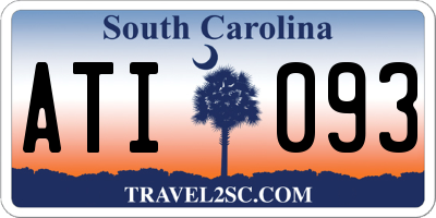 SC license plate ATI093