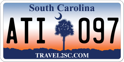 SC license plate ATI097