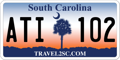 SC license plate ATI102