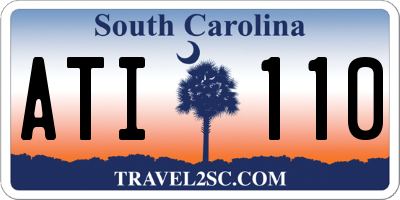 SC license plate ATI110