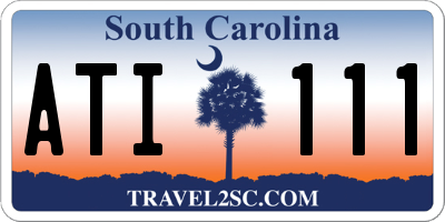 SC license plate ATI111