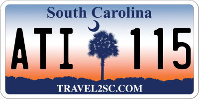 SC license plate ATI115