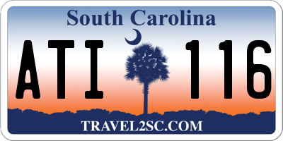 SC license plate ATI116