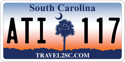 SC license plate ATI117