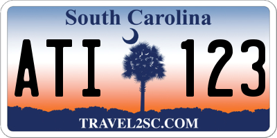 SC license plate ATI123