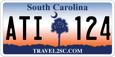 SC license plate ATI124